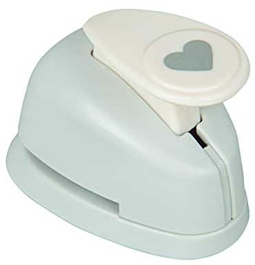 Rayher Motivstanzer Herz, ø 9 mm – 3/8 Zoll, geeignet für Papier/Karton bis zu 200g/m², 69157000, Orange