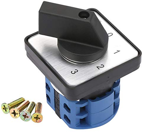 Interruptor de cambio de 4 posiciones, 660V 20A Selector giratorio de 2 polos y 4 posiciones Interruptor de cambio de leva giratorio universal