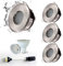 Sweier Set de 4 spots LED ip65 étanche 5W Blanc Chaud 3000k Spot Encastrable de Plafond salle de bains, cuisine, couloir éclairage Encastré (incl. Douille GU10) Non dimmable