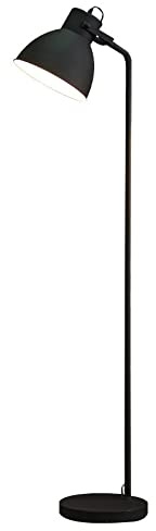 Lampade da terra Lampada da terra classica moderna Lampada da terra in metallo antico di protezione degli occhi da terra Lampada E27 zoccolo, for vivere, Soggiorno, Ufficio, Camera (Color : Black)