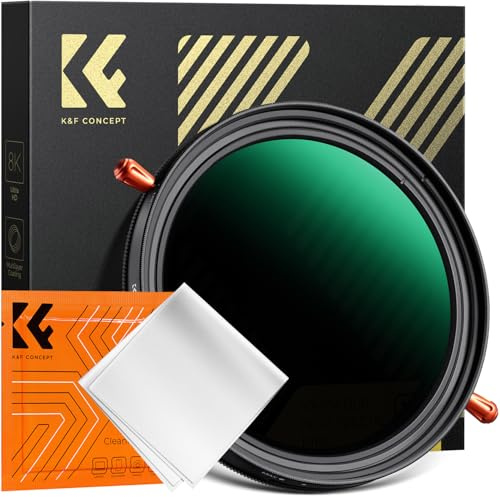 K&F CONCEPT 46mm Variable Fader ND2-ND32 ND Filter and CPL Circular Polarizing Filter 2 in 1 for Camera Lens No X Spot Waterproof Scratch Resistant (Nano-X Series)