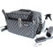 Kassaki Pro Hairdressing Tool Carry Hair Equipment Salon Storage Travel Bag Case Black and Grey Check
