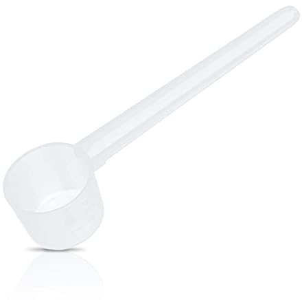 Esteopt Cucchiaio dosatore 5 g, trasparente con scala 2 g, 3 g, 4 g, 1 pezzo