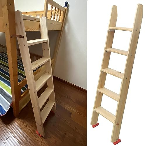 Escalera Para Literas de 225/200/175/150/125/100 cm - De Madera en Ángulo Para Camas Tipo Loft/Dormitorio/Cabina, 3 4 5 6 7 8 Con Herrajes (Size: 100c)