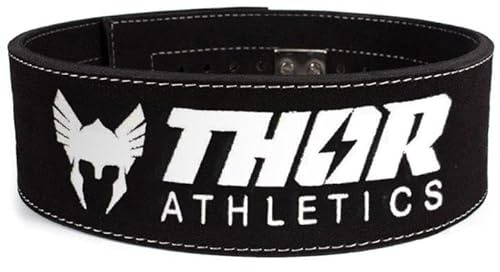Thor Athletics Lyfting Belt, Fitness Bälte Styrketräning, lever kraftlyftande bälte, tyngdlyftande bälte män kvinnor, läder, storlek (M)