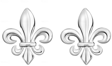 Lot de 2 Pin's Fleur de Lys | Broche Classique et Elégante | Pins Argenté Cadeau Epingle de Mariage pour Homme | Épinglette Épinglette France Patriote
