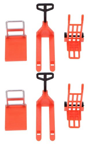 Vaguelly Jeu De 6 Miniatures De Circulation Chariot Élévateur Et Transpalette Jouet pour Enfants Modèle De Véhicule De Construction 3X3X2.1Cm Éducatif Et Léger