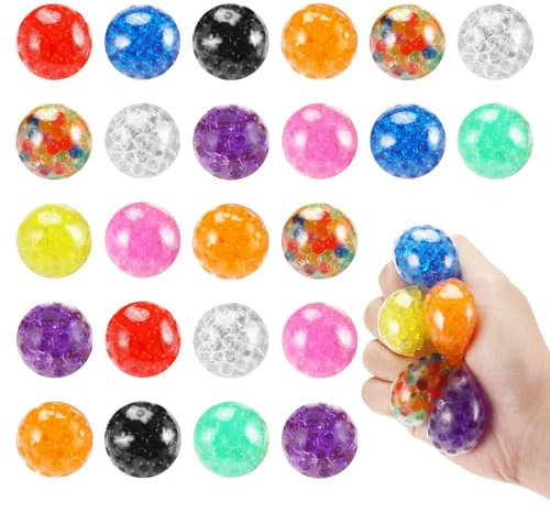 24 Stück Anti-Stress-Bälle für Kinder, Dekompressionsspielzeug, Stressball, Squeeze Toy, Stressabbau-Spielzeug für Kinder und Erwachsene, perfekt zum Reduzieren von Angst und Beruhigung