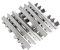GFTIME 40x15.2CM Edelstahl Brennerabdeckung Ersatzteile für Broilking Baron, Broilmate, Huntington, Edelstahl Heizplatte Flammenverteiler, 4 Stück