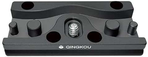 Fixation de Câble Universelle pour Appareil Photo DSLR/Hybride - Plaque à Dégagement Rapide Arca Swiss avec Serrage de Sécurité - Alliage d'Aluminium, Protecteur de Port HDMI/USB (Gris)