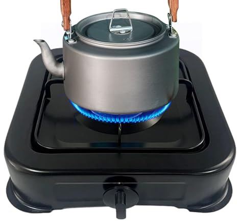 Fornello da campeggio – Compatto singolo fornello da campeggio – Bruciatore ad alta efficienza per la casa, il giardino, per picnic, adatto per barbecue e feste