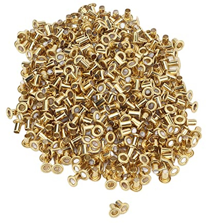 500 Pezzi Rivetti Cavi in Rame 65, Rivetti per Abbigliamento, Superfici Lisce, Facile Installazione - Durevoli e Resistenti, Ideali per Borse, Scarpe e Artigianato Fai da Te (2,5x4,5x4,5 mm)