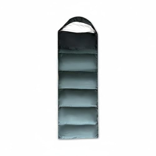 LOVIVER Sac de Couchage de Sac de Nuit Enveloppe Couverture de Couchage Compacte Fibre Creuse Tissu Polyester Doux Structure Trois Couches Adapté aux Treks, Noir Et Vert, 1kg