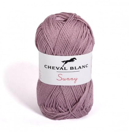 Laines Cheval Blanc - SUNNY fil à tricoter 100% coton 50g - Idéal pour le tricot été et tous vos loisirs créatifs