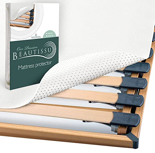 Beautissu Matratzenunterlage mit Noppen 160x200 cm BEAUTECT - Matratzenschoner Boxspringbett rutschfest Lattenrostauflage, Antirutschmatte Matratzen Unterlage - Lattenrostschoner mit Oeko-Tex Siegel
