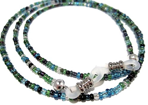 ATLanyards - Eyeglass Chain for Women - Peacock Seed Bead Eyeglass Strap - Glasses Holder Around Neck - Sunglasses Lanyard - Beaded