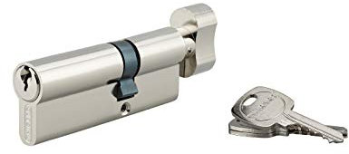 THIRARD - Cylindre de serrure à bouton, 30Bx50mm, anti-arrachement, nickel, 3 clés