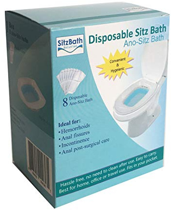 Disposable Sitz Bath for Toilet – Ano-Sitz Baths for Hemorrhoids, Fissures & Post-Surgery Relief – Portable, Hygienic, Travel-Friendly (8 Pack)