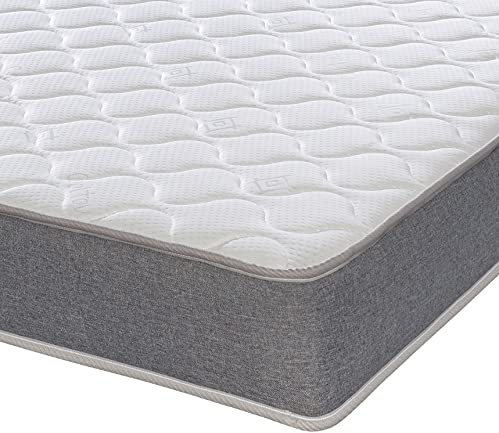 eXtreme comfort ltd Grey Essentials King Mattress 5FT (150x200cm) | Foam-Free Bonnell Spring | Cooltouch Breathable Cover | Plush Comfort Support | 20cm Deep Value Mattress | UK Made