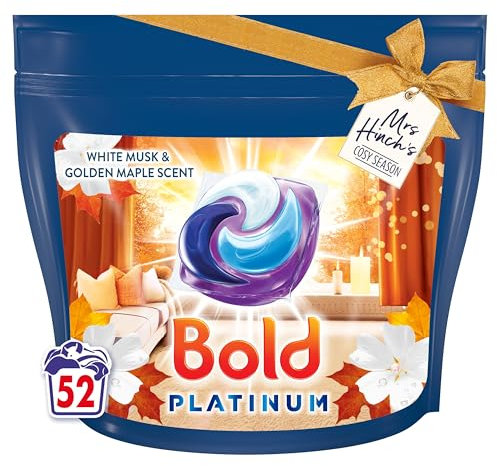 Bold Platinum PODS® Washing Liquid Capsules, White Musk & Golden Maple, Cosy Vibes Edition, 52 Washes