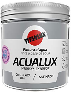Titanlux - Acualux Satinado 75 ml (J11084375 Gris Plata)