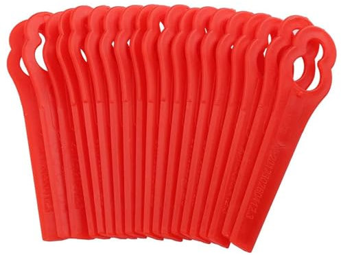 DHinkyoung 50 Pcs Plastic Grass Trimmer Blades, Durable Lawn Mower Replacement Blades Compatible with Terratek Cordless Strimmer 18V/20V, TTCGT18，TTCGT18-3, GGCGT18,TCSBUN Grass Trimmer Strimmer