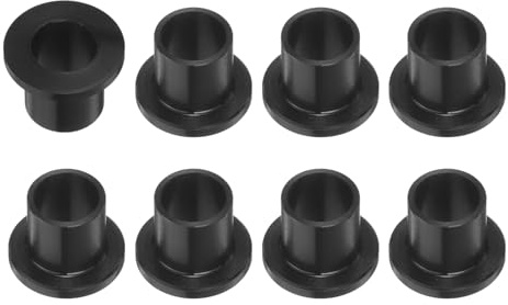 QUARKZMAN 8 st plastbussningar med flänsade hylsor 8,2 mm inre diameter x 10 mm OD x 11 mm längd svarta POM-bussningar