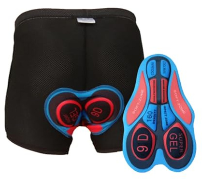 HWJFDC Cycling Shorts Cycling Shorts Shockproof Underwear for Road Bike MTB Mountain Men's Fully Breathable Underwear Cycling Biker Shorts(2,L)