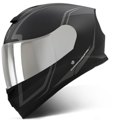 QJWMatic Casco Integrale da Moto Casco Integrale apribile per Adulti con Doppia Visiera Parasole Certificato ECE per Casco modulare da Uomo e da Donna per Scooter Touring G,54-61CM