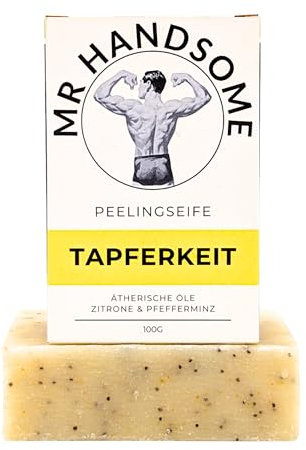 MR HANDSOME Handgemachte Duschseife (1x 100g) (Zitrone)