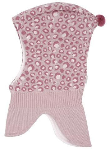 maximo Mini Girl-Schlupfmütze, Pompon Jacquard Animal dots, Jerseyfutter Made in Germany