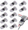 Conectores de Cable de Empalme rápido Tipo T Piezas, 12 PCS empalmes cables electricos con Aislamiento Forma-T,conectores electricos para los cables conexión 20/22 AWG Cable