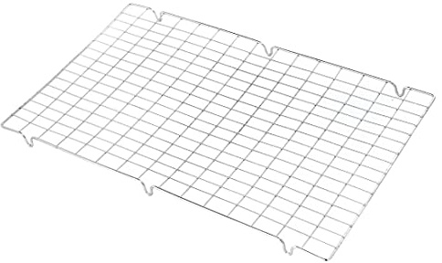 Vogue Large Cake Pastry Loaf Wire Cooling Tray Rack, Size: 432 x 254mm, Stainless Steel Patisserie Grid, Commercial Restaurant Bakery Café or Home Kitchen Use | J810