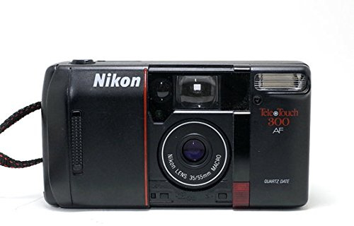 Nikon Tele-Touch 300 AF Autofocus 35mm Film Camera w/Nikon Lens 35/55mm Macro Camera (Black Color)