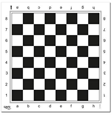 Cayro – Professionelles Schachbrett – Schwarz und Weiß – Kunststoffbrett – Größe 45 x 45 cm – Tadellose Verarbeitung – Elegantes Design – Widerstandsfähig und langlebig