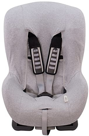 JYOKO KIDS Bezug für Auto-Kindersitz ohne Kopfteil, Hergestellt aus extra weicher Baumwolle (Grey Stone)
