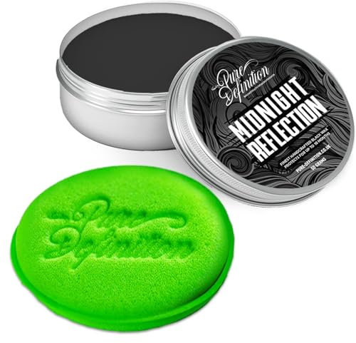 Black Car Wax Kit, Nano Technology Coating With Polymers, For Dark Paintwork Colours, Midnight Reflection 50 Grams - Pure Definition