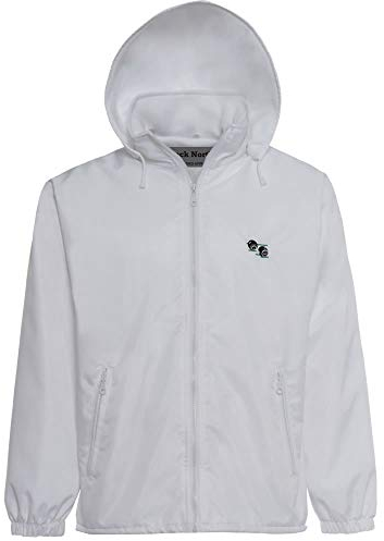 JACK NORTH Waterproof Raincoat - Bowling Bowls Fleece Lined Jacket - Hooded Sportswear for Men & Women - Long Sleeves, Elasticated Hem & Cuffs
