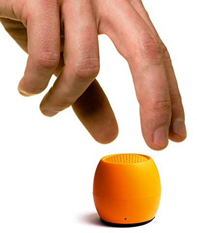 Boompods Zero Mini Bluetooth Lautsprecher - tragbarer Outdoor Lautsprecher, IPX6 Wasserschutz & 5 Std. Akkulaufzeit, Kabelloser Mini Musikbox mit Mikrofon & Selfie-Funktion für Reisen, Orange
