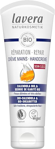 lavera Réparation Crème Mains - Cosmétiques naturels - végan - certifié - calendula bio & beurre de karité bio - 75ml