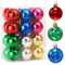 Weihnachtskugeln Bunt 4cm, 24 Stücke Christbaumkugeln Kunststoff Weihnachtsdeko Kugeln Klein,Weihnachtsbaumschmuck Set,Weihnachtsbaum Deko & Christbaumschmuck Weihnachtsbaumkugeln