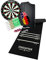 Stagecaptain DBC-1775 BK Bullseye Dartschrank Set - Wandschrank mit Steeldart-Scheibe - 2 Stifte mit Löschschwämmchen - Inkl. 6 Steeldarts, 12 Flights & Montagematerial - Sparset inklusive Dartmatte