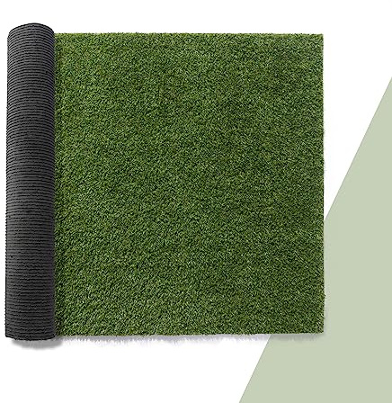 Paco Home Erba Sintetica per Giardino Balcone Terrazza Tappeto Erboso Interno Esterno Tappeto Lavabile Naturale Morbido, Model:18mm, Dimensione:100x150cm