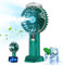 TGKYK Mist Fan Handheld, 4000mah Handheld Fan Rechargeable with 5 Speeds and 2 Sprays, Fan with Water Mist Spray, Mini Handheld Fan for Office, Outdoor, Travelling, Camping (Green)