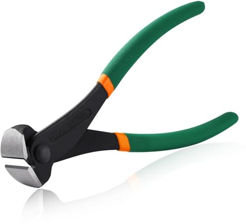 SPEEDWOX 7 Inch End Cutting Pliers, Nail Puller, Wire Cutter, Green & Orange, Limited Warranty