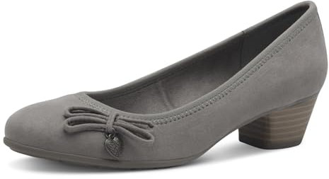 s.Oliver Damen Pumps mit Schleife Kleiner Absatz, Grau (Grey), 39 EU
