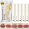 Lipgloss Set 5 Pcs Lip Tint,Lip Tint Korean,Mirror Water Lipgloss Glas Lippenstift,Nude Waterproof Lipstic,Korean Long Lasting Lip Gloss,Wasserdicht,Geeignet für Damen und Mädchen