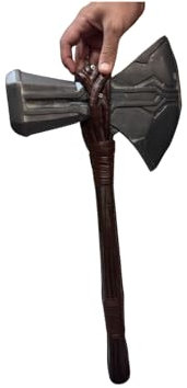 NautiKraft Thor Stormbreaker 1:1 Metall Axt Prop Hammer Waffe Cosplay 61.0 cm Zoll 2.5KG (2.5 kg) Braun/Silber, Erwachsener, Fantasie, Thor, Axt