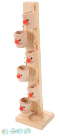 KOMBIUDA Hölzernes Murmel- -Fallspiel für Jungen und Mädchen Ballbahn-Spielzeug mehrschichtiger Schieber für Kleinkinder und Kinder frühpädagogisches Lernspielzeug