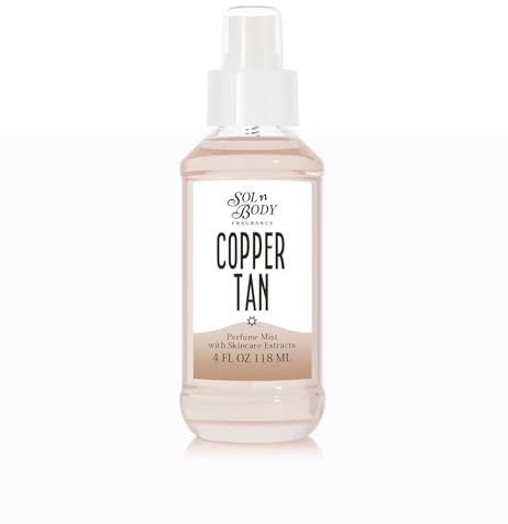 COPPER TAN Body & Hair Perfume Mist | Bask in the carefree scent of a Summer tan and days at the Beach with this year-around suntan fragrance with Skincare Extracts